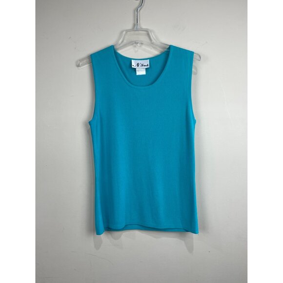 N Touch Tops - VTG N Touch Sweater Tank Top Womens M Turquoise